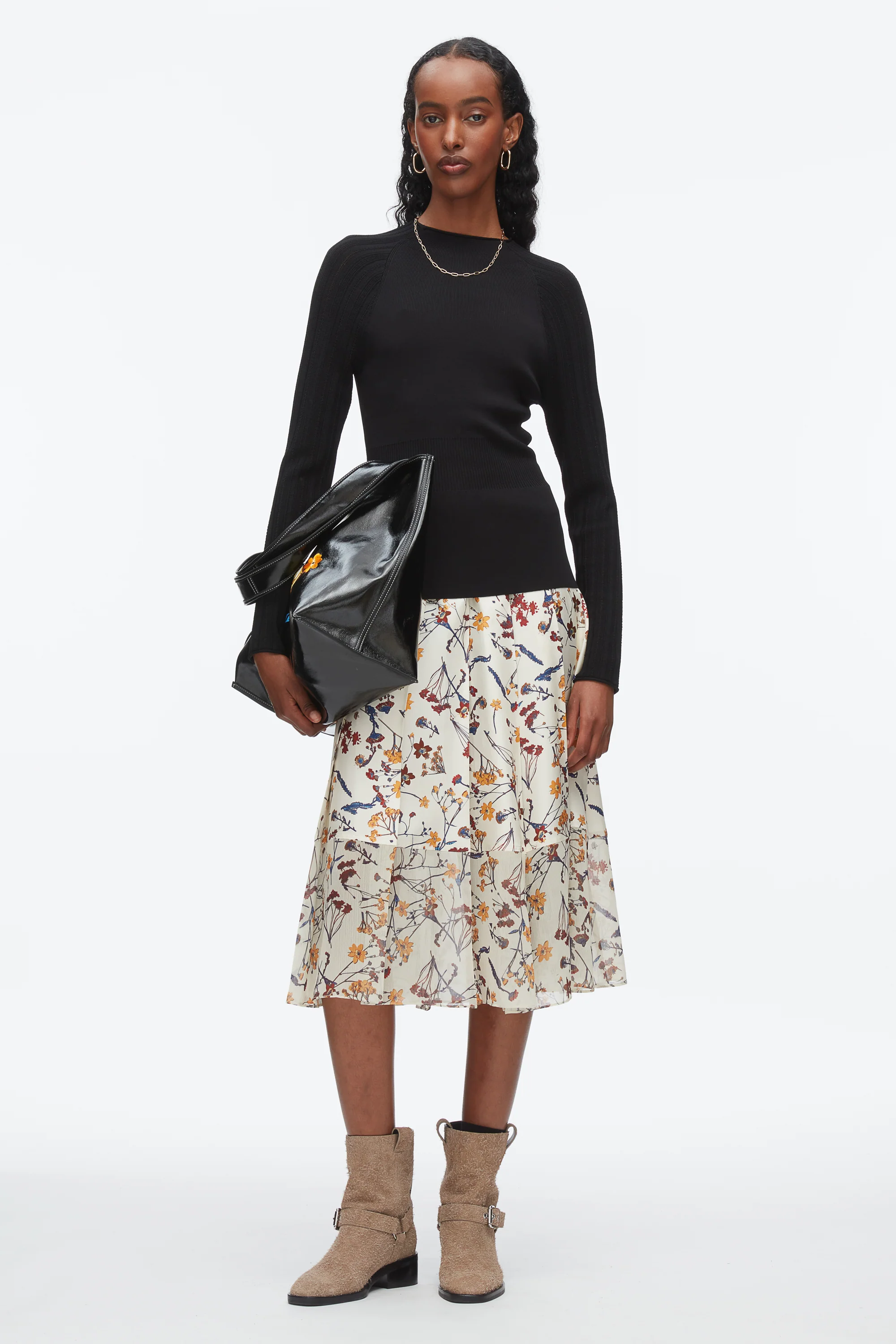 Compact Rib Mockneck Top