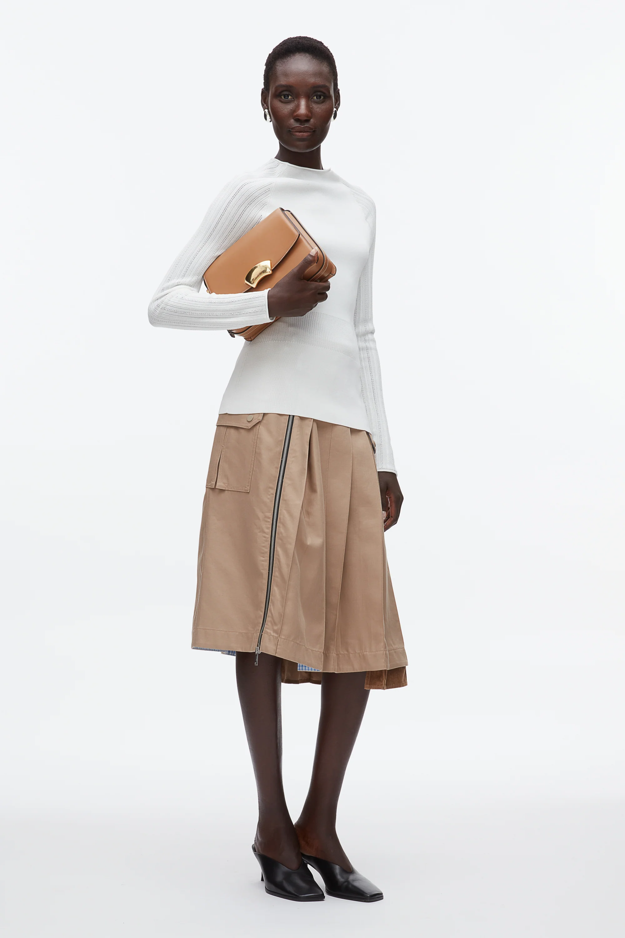 Compact Rib Mockneck Top